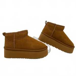 Project Cloud Brown Suede Platform Booties | Women’s 6.5 (Regular)